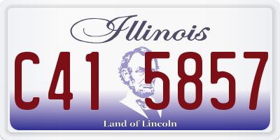 IL license plate C415857
