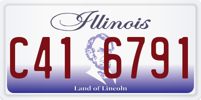 IL license plate C416791