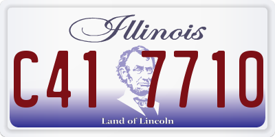IL license plate C417710