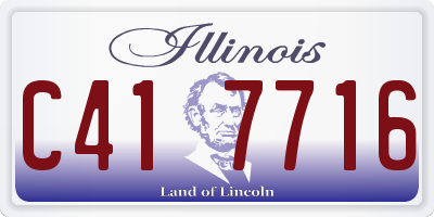IL license plate C417716
