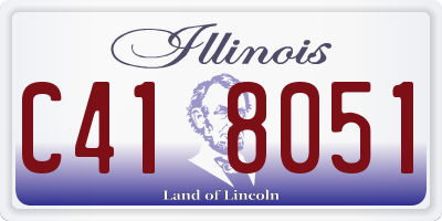 IL license plate C418051