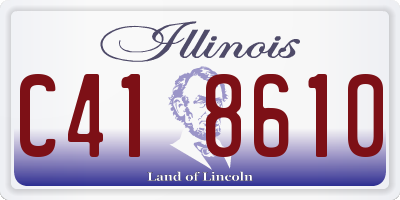 IL license plate C418610
