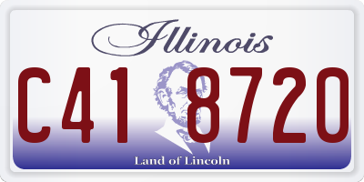 IL license plate C418720