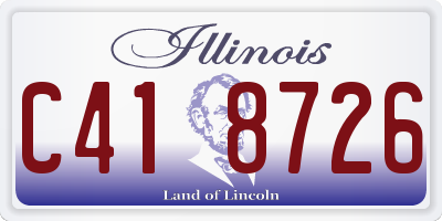 IL license plate C418726