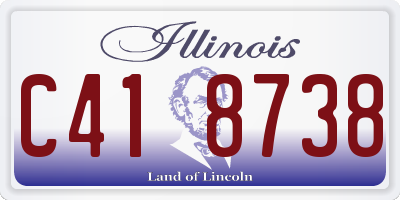 IL license plate C418738