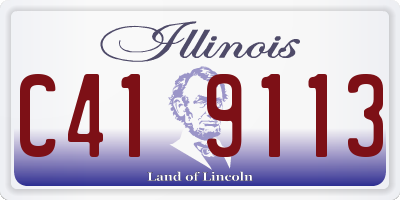 IL license plate C419113