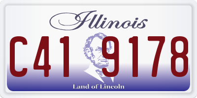 IL license plate C419178