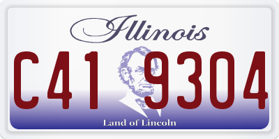 IL license plate C419304