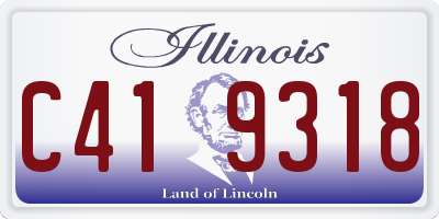 IL license plate C419318