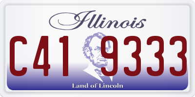IL license plate C419333