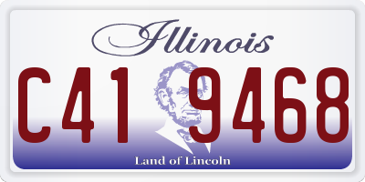 IL license plate C419468