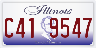 IL license plate C419547