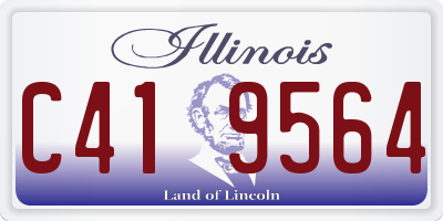 IL license plate C419564