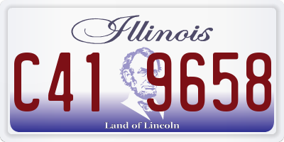 IL license plate C419658