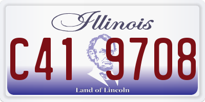 IL license plate C419708