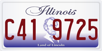 IL license plate C419725