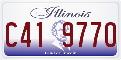 IL license plate C419770