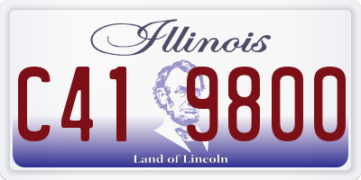 IL license plate C419800