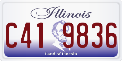 IL license plate C419836