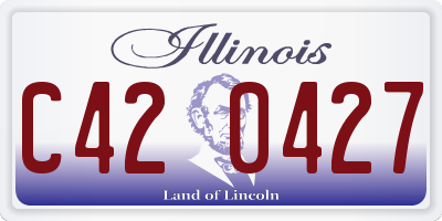 IL license plate C420427