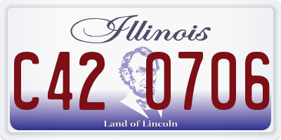 IL license plate C420706