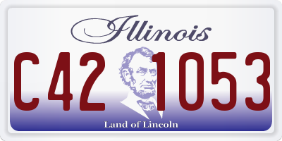 IL license plate C421053