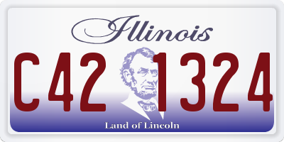 IL license plate C421324