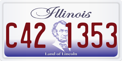 IL license plate C421353
