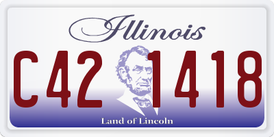 IL license plate C421418