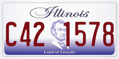 IL license plate C421578