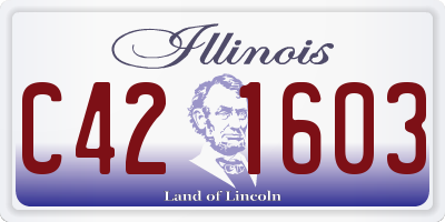IL license plate C421603