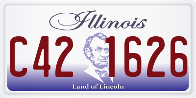 IL license plate C421626