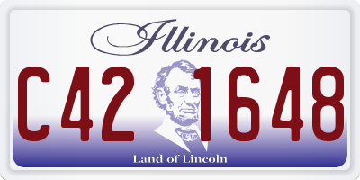 IL license plate C421648