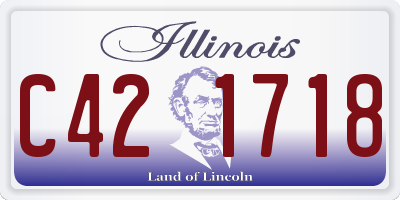 IL license plate C421718