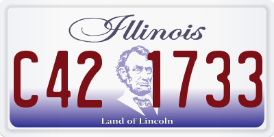IL license plate C421733