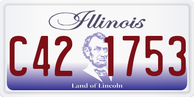 IL license plate C421753
