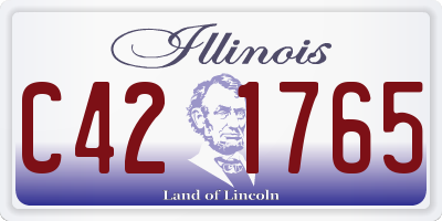 IL license plate C421765