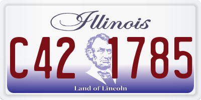 IL license plate C421785