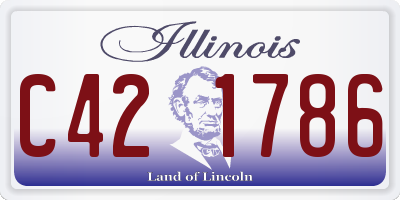 IL license plate C421786