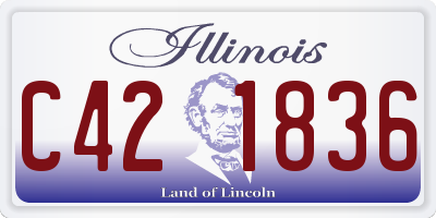IL license plate C421836