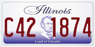 IL license plate C421874