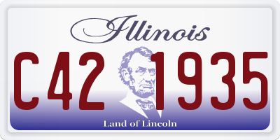 IL license plate C421935