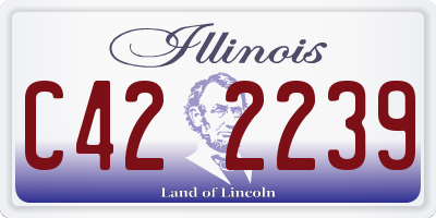 IL license plate C422239