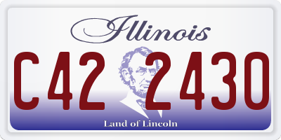 IL license plate C422430
