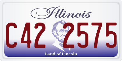 IL license plate C422575