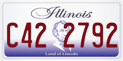 IL license plate C422792