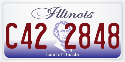 IL license plate C422848