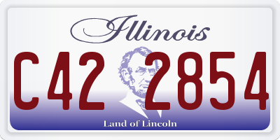 IL license plate C422854