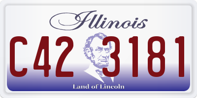 IL license plate C423181