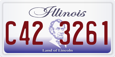 IL license plate C423261